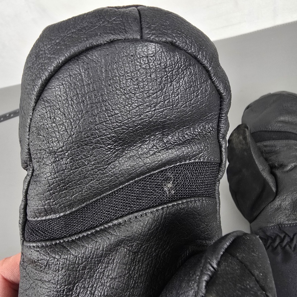 Marmot Primaloft Insulated Mittens Black Leather Palm Winter Snow Gloves Women S - Picture 3 of 15